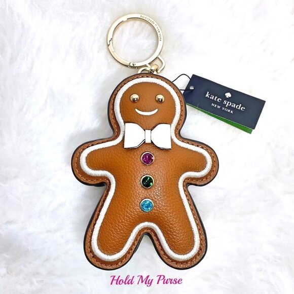 Kate Spade Gingerbread Man Keychain Bag Charm NWT - Picture 4 of 8